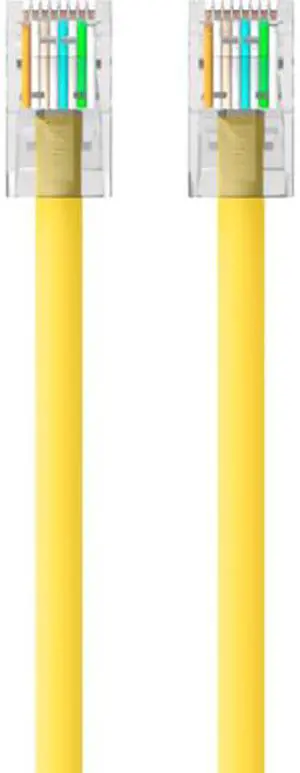 Belkin A3L980-12-YLW-S 12 ft. Cat 6 Yellow Snagless UTP RJ45  Patch Cable