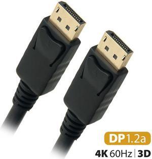 Omni Gear DIS-15 15 ft. DisplayPort 1.2 [4K@60Hz] to DisplayPort Cable, Black, Gold Plated