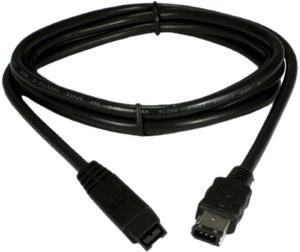 QVS CC1394F6-06 6 ft. FireWire800-Bilingual/i.Link for Audio/Video 9Pin to 6Pin