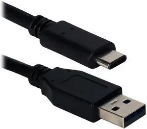 QVS 3-Meter USB-C to USB-A 2.0 Sync & Charger Cable