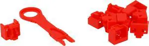 NTW NL-PBK10-RD Red net-Lock™ Locking RJ45 port/dust blocker with color coded keys - 10 + 1 key NTW NL-PBK10-RD Red net-Lock™ Locking RJ45 port/dust blocker with color coded keys - 10 + 1 key