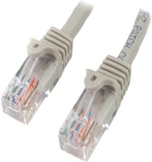 StarTech.com 1 ft Gray Snagless Cat5e UTP Patch Cable