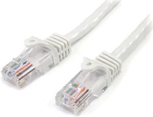 StarTech.com 3 ft White Snagless Cat 5e UTP Patch Cable