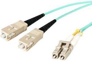 StarTech.com 5m 10 Gb Aqua Multimode 50/125 Duplex LSZH Fiber Patch Cable LC - SC