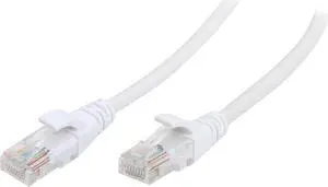 VCOM VC511-7WH 7 ft. Cat 5E White Molded Patch Cable