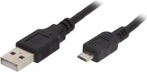 VCOM VC-MICRO6 Black USB 2.0 Type A Male to Micro USB 5pin Male Cable