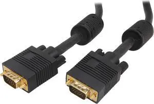 VCOM VC-VGA15M 15 ft. SVGA HD15 Male to Male Black Cable VCOM VC-VGA15M 15 ft. SVGA HD15 Male to Male Black Cable