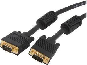 VCOM VC-VGA50M 50 ft. SVGA HD15 Male to Male Black Cable