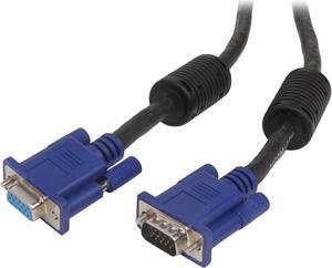 VCOM VC-VGA10F 10 ft. SVGA HD15 Male to Female Black Cable with Blue Connector