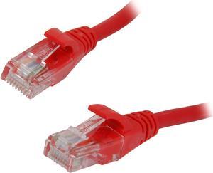 VCOM VC511B-7RD 7 ft. Cat 5E Red Crossover Cable