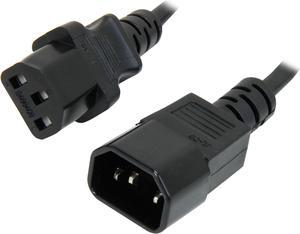 VCOM Model VC-POWEXT6 6 ft. IEC AC Extension Power Cord Female to Male