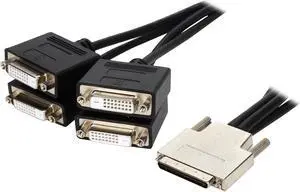 VisionTek 900801 Black VHDCI to 4x DVI-D Cable (M/F)