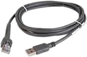 Zebra CBA-U21-S07ZBR Straight Shielded USB Cable with Series A Connector - 7 Ft.