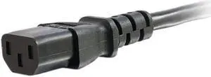 C2G 48070 16 AWG Hospital Grade Power Cord - NEMA 5-15P to IEC320C13, TAA Compliant, Black (8 Feet, 2.43 Meters)