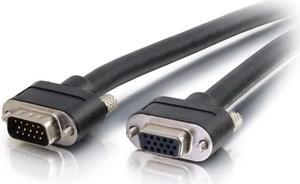 C2G 50237 Select VGA Video Extension Cable VGA Male to VGA Female, In-Wall CMG-Rated, Black (6 Feet, 1.82 Meters)