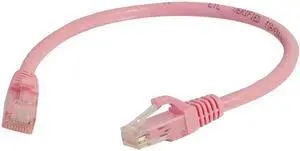 C2G 04043 Cat6 Cable - Snagless Unshielded Ethernet Network Patch Cable, Pink (1 Foot, 0.30 Meters)