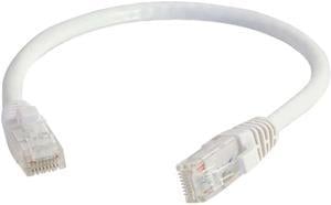 C2G 04034 Cat6 Cable - Snagless Unshielded Ethernet Network Patch Cable, White (2 Feet, 0.60 Meters)