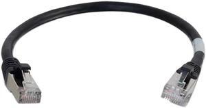C2G 00814 Cat6 Cable - Snagless Shielded Ethernet Network Patch Cable, Black (7 Feet, 2.13 Meters)