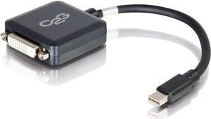 C2G 54311 Mini DisplayPort Male to Single Link DVI-D Female Adapter Converter, TAA Compliant, Black (8 Inches)