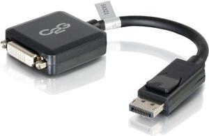C2G 54321 DisplayPort Male to Single Link DVI-D Female Adapter Converter, TAA Compliant, Black (8 Inches)