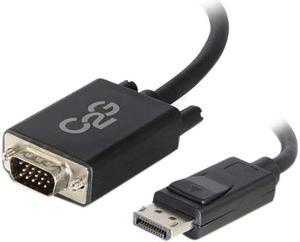 C2G 54331 DisplayPort Male to VGA Male Active Adapter Cable, TAA Compliant, Black (3 Feet, 0.91 Meters)