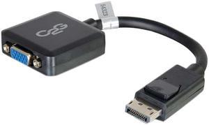 C2G 54323 DisplayPort Male to VGA Female Active Adapter Converter, TAA Compliant, Black (8 Inches)