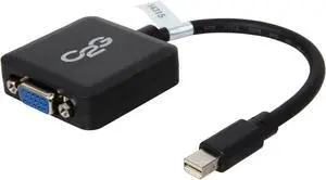 C2G 54315 Mini DisplayPort Male to VGA Female Active Adapter Converter, TAA Compliant, Black (8 Inches)