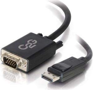C2G 54332 DisplayPort Male to VGA Male Active Adapter Cable, TAA Compliant, Black (6 Feet, 1.82 Meters)