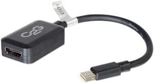 C2G 54313 Mini DisplayPort Male to HDMI Female Adapter Converter, TAA Compliant, Black (8 Inches)