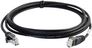 C2G 01101 Cat6 Cable - Snagless Unshielded Slim Ethernet Network Patch Cable, Black (2.5 Feet, 0.76 Meters)