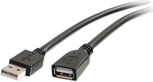 C2G 39010 USB Active Extension Cable - USB 2.0 A Male to A Female Cable, Plenum CMP-Rated, Black (16 Feet, 4.87 Meters)