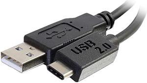 C2G 28871 USB 2.0 USB-C to USB-A Cable, Male to Male (6 Feet) Thunderbolt 3, Tablet, Chromebook Pixel, Samsung Galaxy TabPro S, LG G6, Macbook