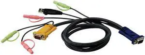 ATEN 3 ft. USB KVM Cable with Audio 2L5301U ATEN 3 ft. USB KVM Cable with Audio 2L5301U