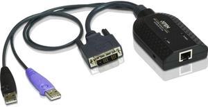 Aten DVI USB Virtual Media KVM Adapter Cable with Smart Card Reader (CPU Module)
