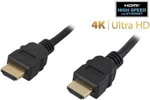 Nippon Labs HDMI-HS-3 3 ft. HDMI 2.0 Male to Male High Speed Cable with Ethernet Channel, Black