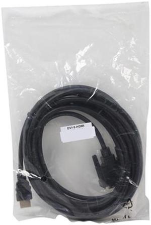 Nippon Labs DVI 5 HDMI 15 ft. HDMI Male to DVI-D Adapter Cable with Gold-plated Connector, Black