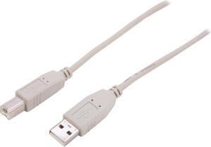 Nippon Labs Beige 15 ft. USB Cable A/Male to B/Male Model 15ft USB-15-AB 15 Feet