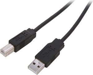 Nippon Labs Black 10 ft. USB cable A/male to B/male 10ft Model USB-10-AB-BK 10 feet