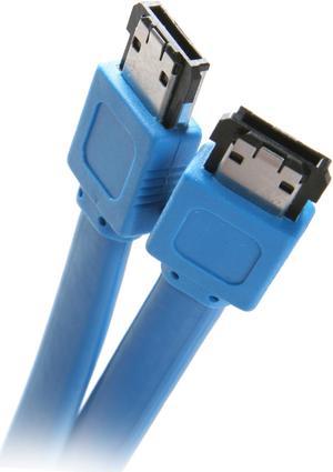 Nippon Labs ESATA-3-BU 3 ft. ESATA Male to ESATA Male Flat 3ft Cable – Blue Color M-M 3 feet