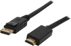 Nippon Labs DP-HDMI-6 6 ft. DisplayPort to HDMI Converter Cable Supporting VR / 3D / 4K, Black - DP to HDMI Adapter - (M/M)