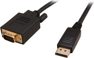 Nippon Labs DP-VGA-6 6 ft. DP DisplayPort Male to VGA Male 28 AWG Adapter Cable, Black
