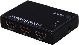Nippon Labs HDMI-3X1-SWT HDMI Switch Hub with 1 Output Female Port and 3 Input Female Port, Black