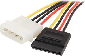 Nippon Labs POW-S6110-6IN 6 in. 5.25 Male to SATA Internal DC Adaptor Cable Female to Male - OEM