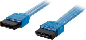 Nippon Labs SATA3-1.5FT-BU 1.5 ft. SATA III Male to Male Cable, UV Blue - OEM