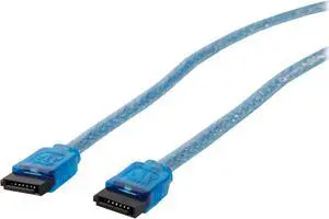 Nippon Labs SATA3-R-1.5FT-BU 1.5 ft. SATA3 Straight to SATA3 Straight Copper Round Cable UV Blue 1.5 feet- OEM