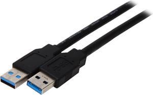 Nippon Labs USB3-3MM-BK 3 ft. Black USB 3.0 A Male to A Male Cable