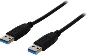 Nippon Labs USB3-6MM-BK 6 ft. Black USB 3.0 A Male to A Male Cable