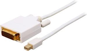 Nippon Labs MINIDP-DVI-15FT 15 ft. Mini DP DisplayPort Male to DVI Male Adapter Cable, White - OEM