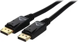 Nippon Labs DP-3-BR2 3 ft. DP DisplayPort 1.2 HBR2 Male to Male 28AWG Cable with Gold Plated Connectors, Black