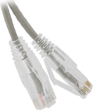 Nippon Labs 28 AWG Snagless Ultra Slim Cat6  Ethernet Patch Cable - Network Internet Cord - RJ45, Stranded, 550Mhz, UTP, - 20ft, Gray
